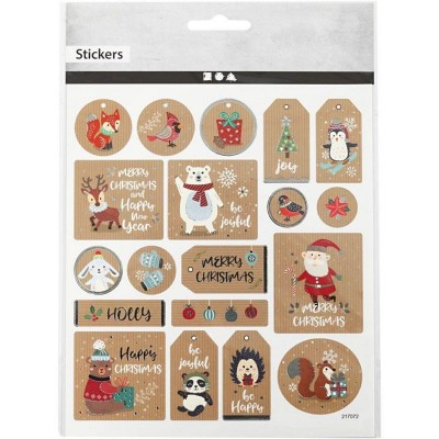 Creotime - Christmas Stickers - 15 x 16.5cm - 1 Sheet
