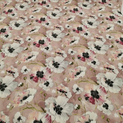 Edinburgh Weavers Soft Linen Viscose Fabric Flowers 7