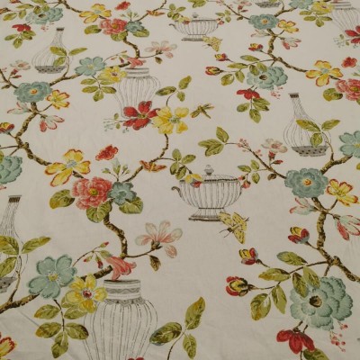 Edinburgh Weavers Soft Linen Viscose Fabric Flowers 12