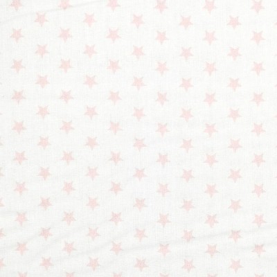 100% Cotton Fabric - Mini Stars Candy Pink on White