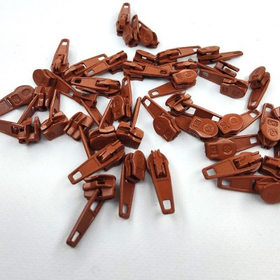 Zip Pulls for Continuous Zip - Size 3 Terracotta