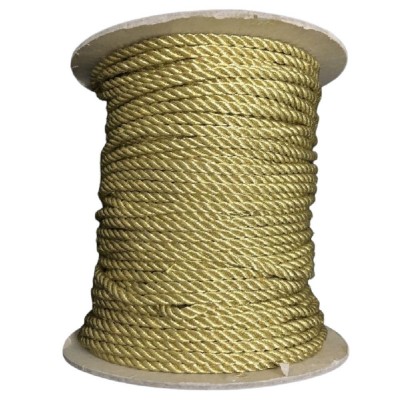 Fine Metallic Rope Cord Gold 3mm