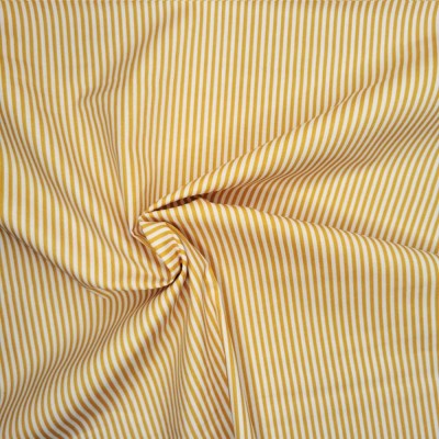 100% Cotton Fabric by Crafty Cotton - Candy Stripe - Mustard Gold