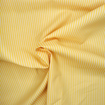 100% Cotton Fabric by Crafty Cotton - Candy Stripe - Sunshine Yellow