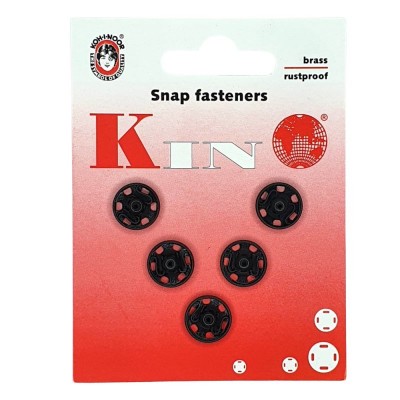 KOH-I-NOOR Snap Fasteners ~ 4, 12mm ~ Black