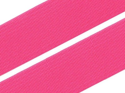 Woven Flat Elastic Braid Tape 20mm - Sachet Pink