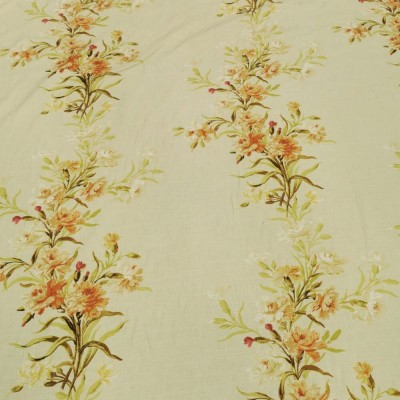 Edinburgh Weavers Soft Linen Viscose Fabric Flowers 1