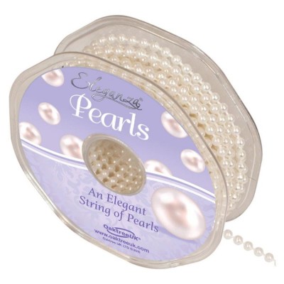 4mm Eleganza Plastic Pearls on a String - Ivory