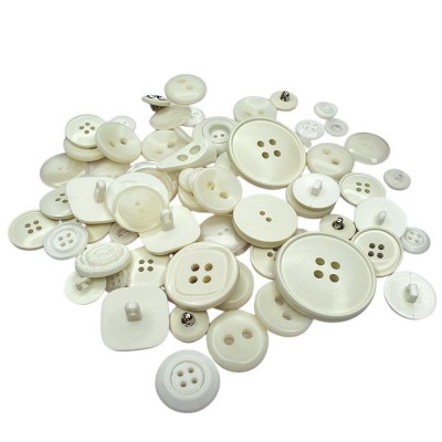 Mixed Button Pack 100g - White