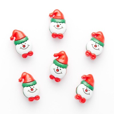 Happy Snowman Head Button - Size 40