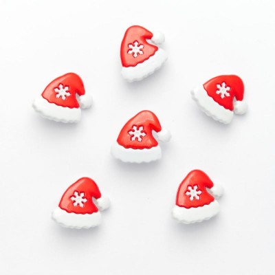 Santa Hat with Snow Flake Button - Size 36