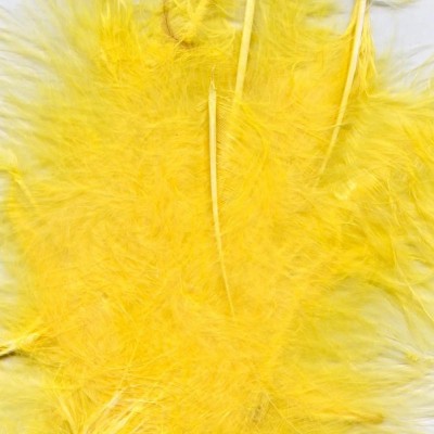 Eleganza Craft Marabout Feathers Mixed 3inch-8inch 8g bag - Yellow