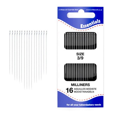 Essentials Hand Sewing Needles - Milliners Needles Size 3/9