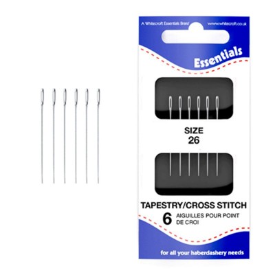 Essentials Hand Sewing Needles - Tapestry Cross Stitch Needles Size 26