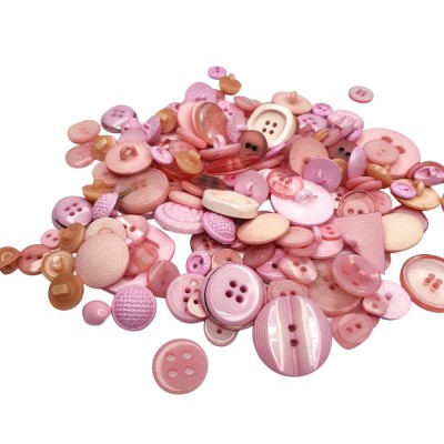 Mixed Button Pack 100g - Pink