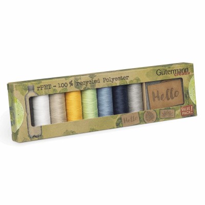Gutermann Sewing Thread Set Sew-All rPET 8 x 100m with Labels