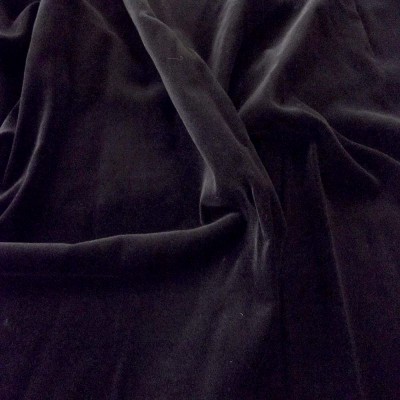 100% Cotton Velvet Fabric - Black