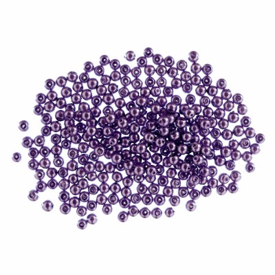 Extra Value Beads - 4mm Glass Pearls - Purple