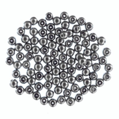 Extra Value Beads - Glass Pearls 6mm - Silver