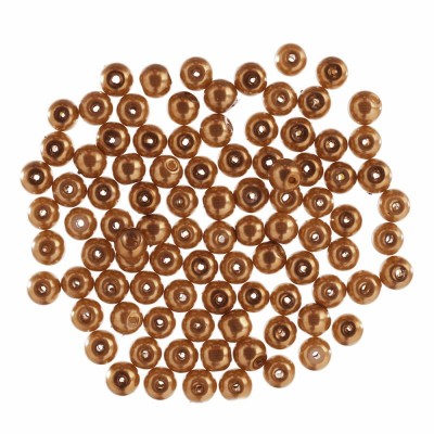 Extra Value Beads - Glass Pearls 6mm - Gold