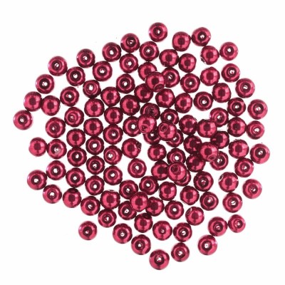 Extra Value Beads - Glass Pearls 6mm - Red