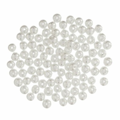Extra Value Beads - 6mm Glass Pearls - White