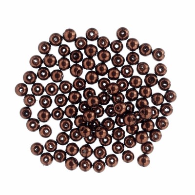 Extra Value Beads - 6mm Glass Pearls - Bronze