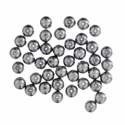 Extra Value Beads - 8mm Glass Pearls - Silver