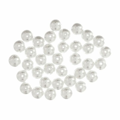 Extra Value Beads - 8mm Glass Pearls - White