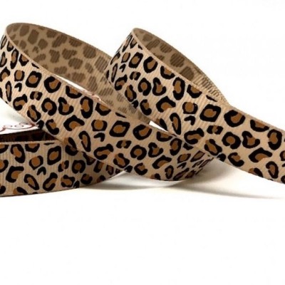 Berties Bows Grosgrain Ribbon 16mm - Beige Leopard 