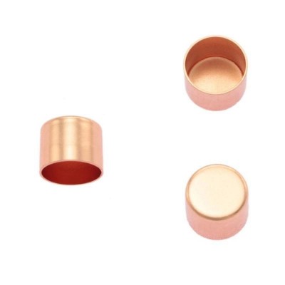 Cord End Cap - Rose Gold - 8mm 