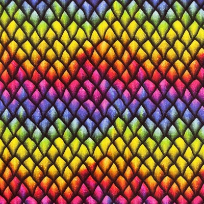 100% Cotton By Crafty Cotton - Rainbow Dragon Scales 1