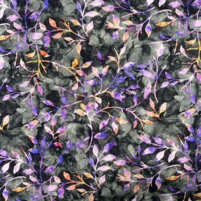 100% Cotton Digital Fabric Batik Trail Summer Leaves - 05