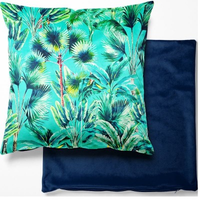 Digital Print Crafty Velvet Cushion Cover - Palm Springs Duckegg