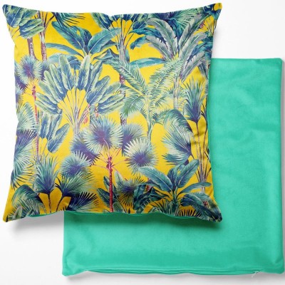 Digital Print Crafty Velvet Cushion Cover - Palm Springs Summer