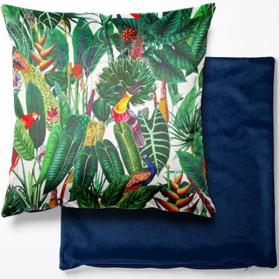 Digital Print Crafty Velvet Cushion Cover - Rainforest Natural