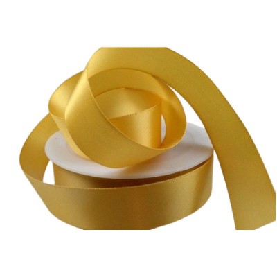 Double Sided Satin Ribbon - Gold 50mm
