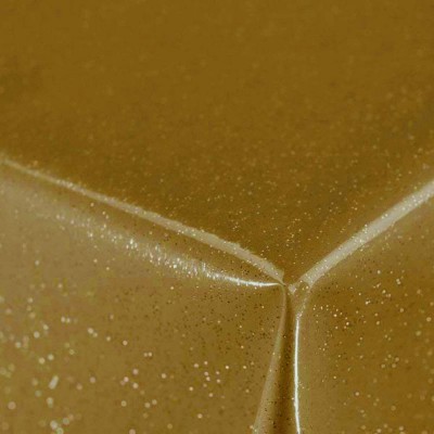 Glitter Sparkle Wipe Clean PVC Vinyl - Antique Gold