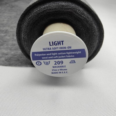 209 Ultrasoft Light Iron on Easy Fuse - Charcoal 90cm