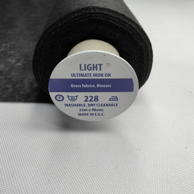 228 Ultimate Light Iron on - Charcoal 90cm