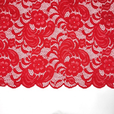 Double Edge Scallop Lace - Red