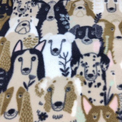 Cute Dogs - Anti Pil Printed Fleece