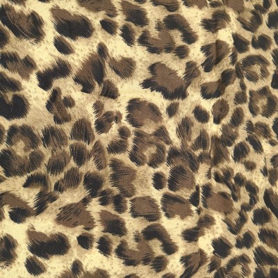 Poly Viscose Fabric - Brown Leopard