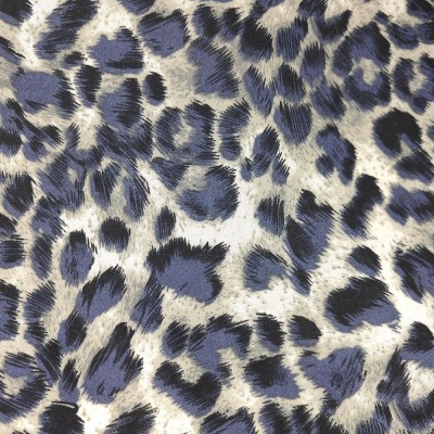Poly Viscose Fabric - Grey Leopard