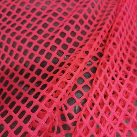 Colourful Striped Fish Net Airtex 4mm Hole Mesh Stretch Polyester
