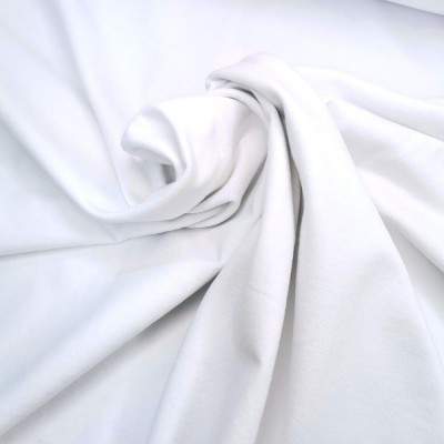 Plain Cotton Jersey Fabric - White