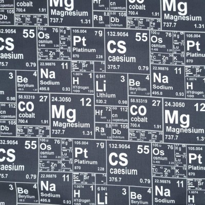 BST Fabrics Exclusive Design 100% Cotton Fabric - Science Periodic Table