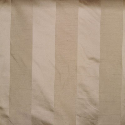 Cream and Gold Vertical Stripes Medium Weight Curtain and Upholstery Fabric