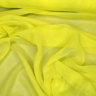 Cationic Chiffon Fabric - Sunshine Yellow