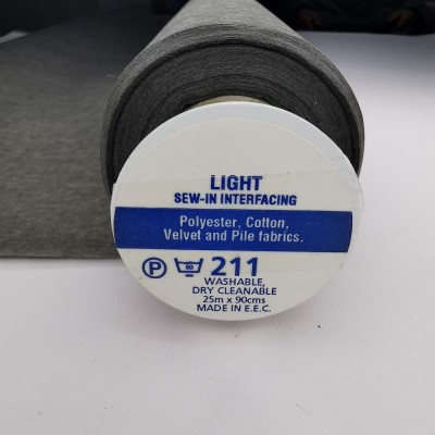 211 Sew in Interfacing Light - Charcoal 90cm 